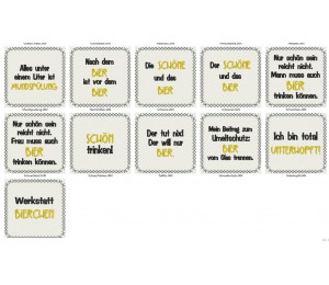 ADVENTSKALENDER 5. Dezember - Stickserie ITH - 26 Untersetzer Bier Sprüche